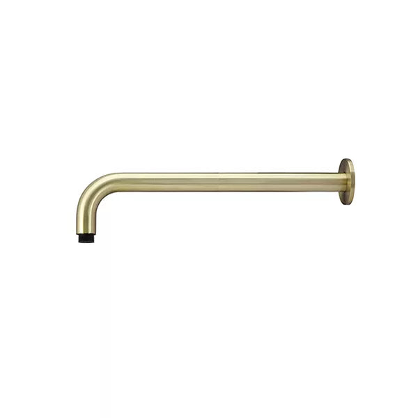 Round - Tiger Bronze Wall Shower Curved Arm 400mm