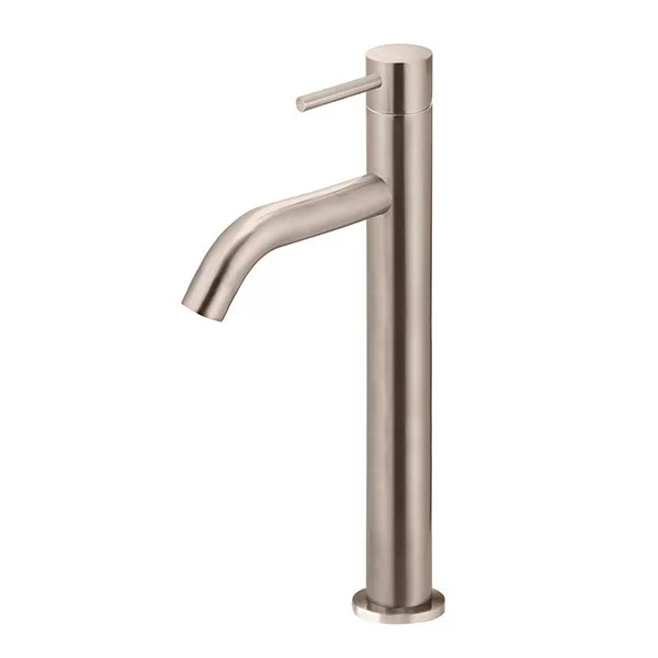 Piccola - Champagne Tall Basin Mixer with 130mm Curved Spout