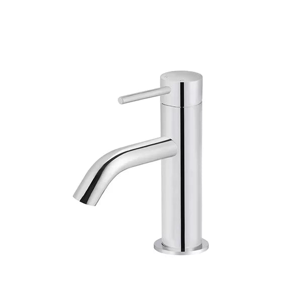 Piccola - Polished Chrome Basin Mixer with Curved Spout
