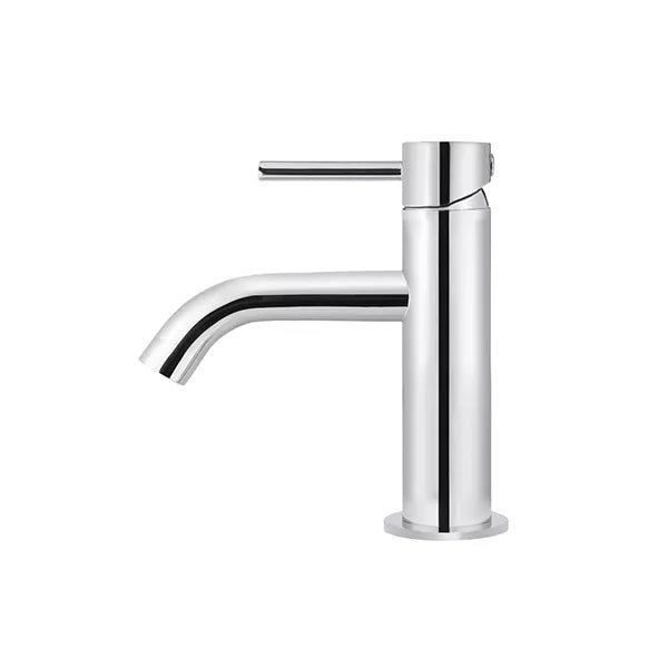 Piccola - Polished Chrome Basin Mixer with Curved Spout