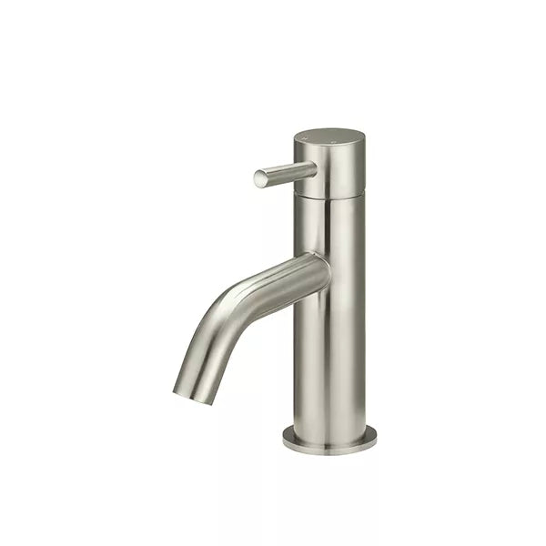 Piccola - Brushed Nickel Basin Mixer with Curved Spout