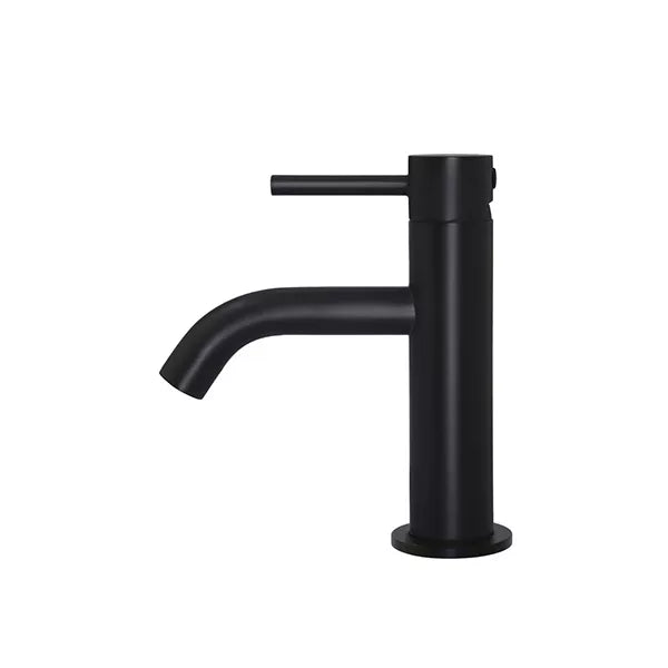 Piccola - Matte Black Basin Mixer with Curved Spout