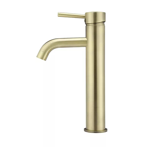 Round - Tiger Bronze Tall Basin Mixer with Curved Spout