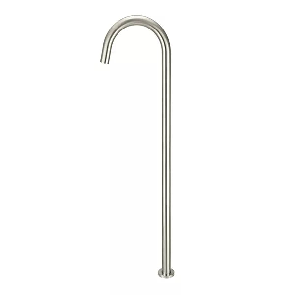 Round - Brushed Nickel Freestanding Bath Spout