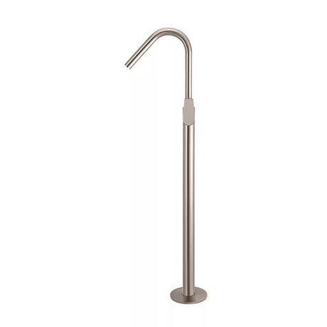 Round - Champagne Gooseneck Kitchen Mixer w Paddle Handle