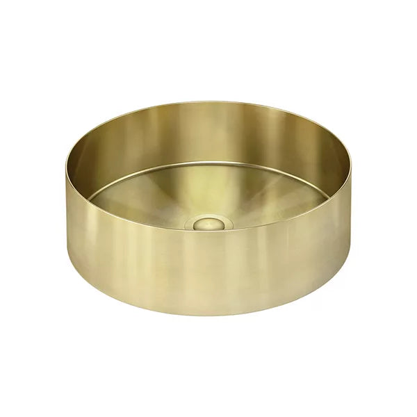 Lavello - Tiger Bronze Round Steel Bathroom Basin 380x110mm