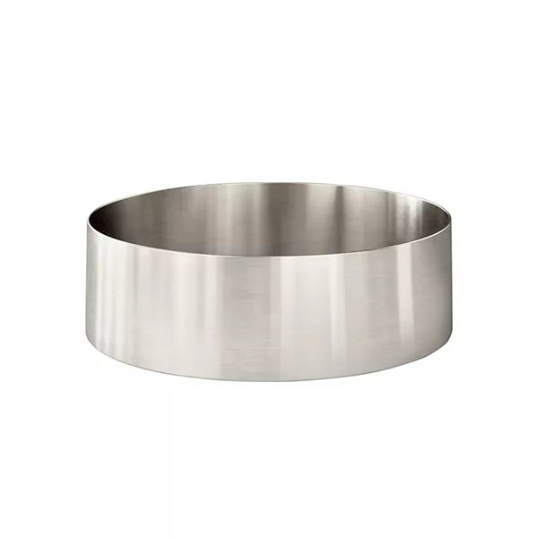 Lavello - Brushed Nickel Round Steel Bathroom Basin 380x110mm