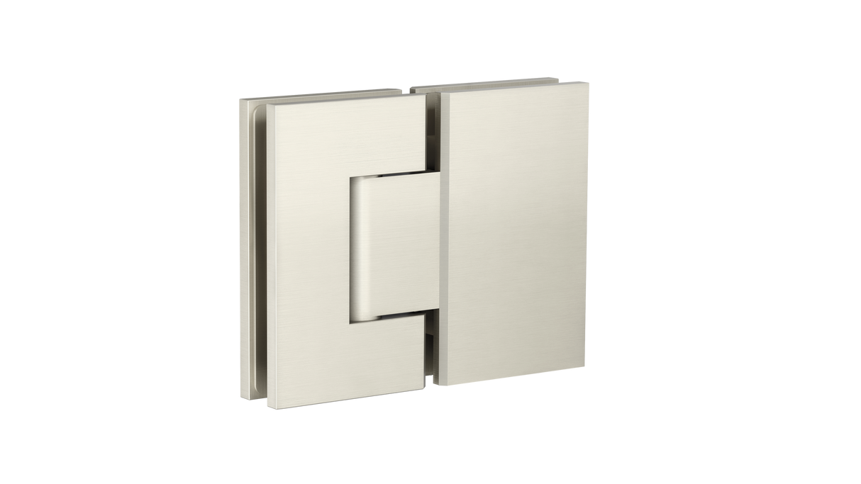 Meir - Brushed Nickel Glass to Glass Shower Door Hinge
