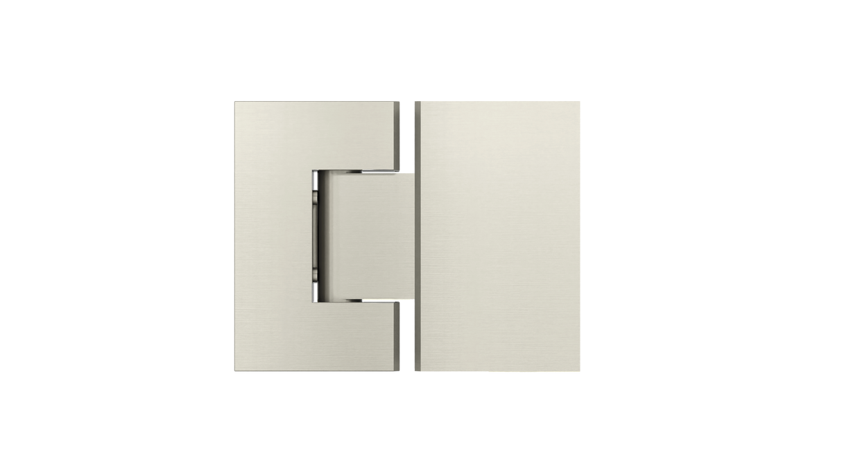 Meir - Brushed Nickel Glass to Glass Shower Door Hinge