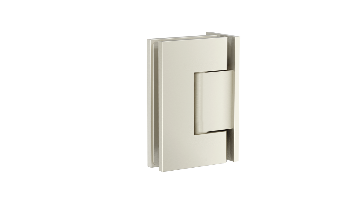 Meir - Brushed Nickel Glass to Wall Shower Door Hinge