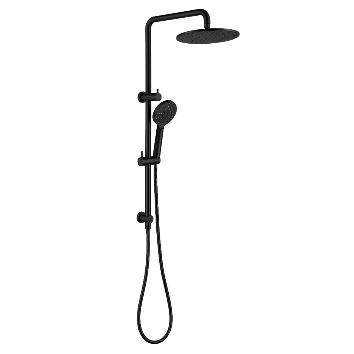 Mica - Matte Black Twin Shower Rail