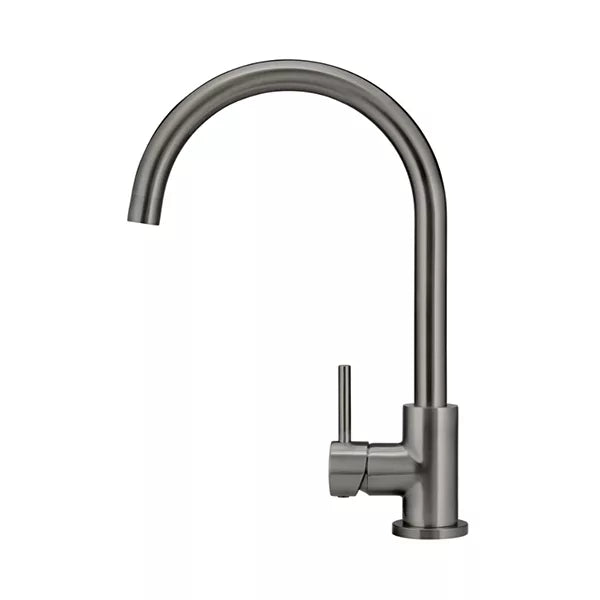 Round - Shadow Gunmetal Gooseneck Kitchen Mixer