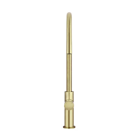 Round - Tiger Bronze Gooseneck Kitchen Mixer w Pinless Handle & Pull-out Hose