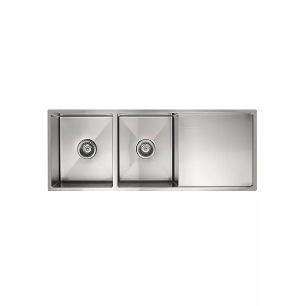 Lavello - Brushed Nickel Double Bowl & Drainboard
1160x440mm