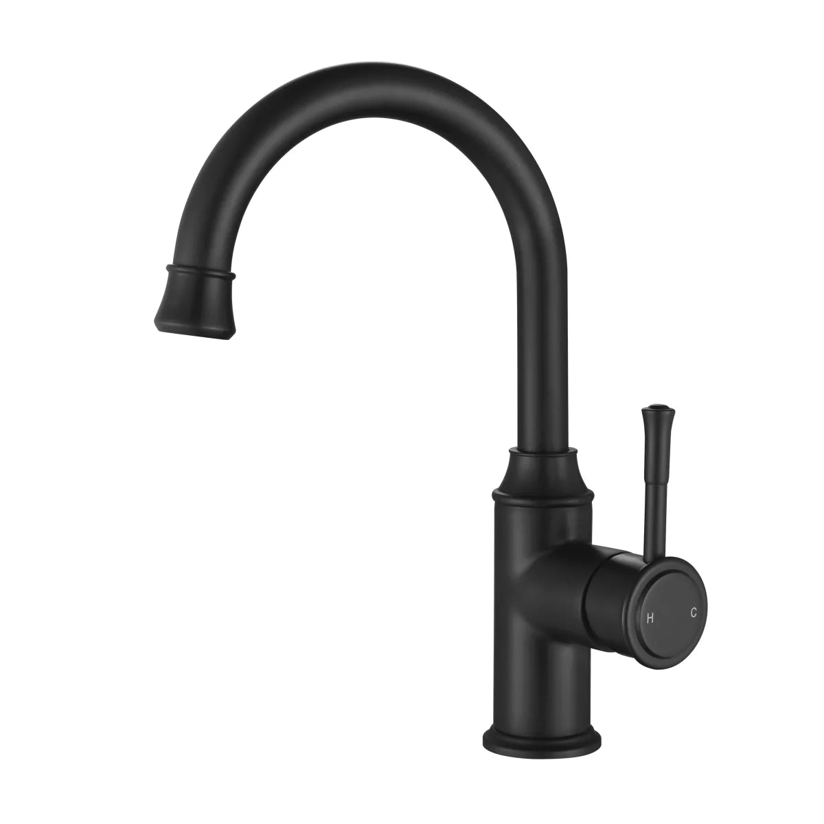 Montpellier - Matte Black Gooseneck Basin Mixer