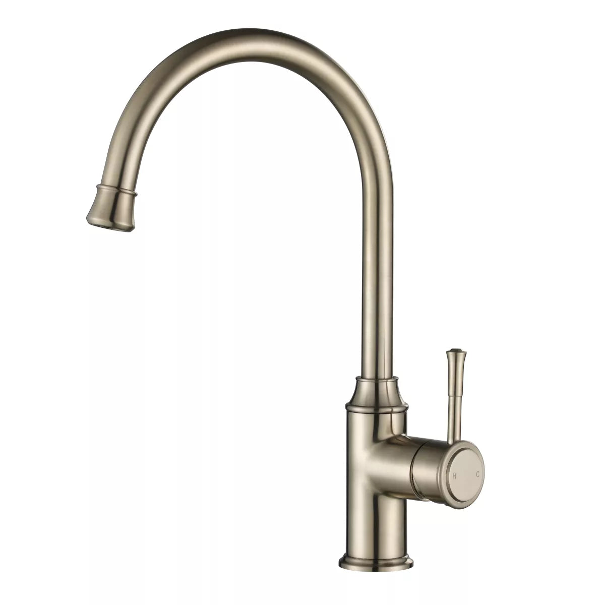 Montpellier - Brushed Brass Gooseneck Kitchen Mixer