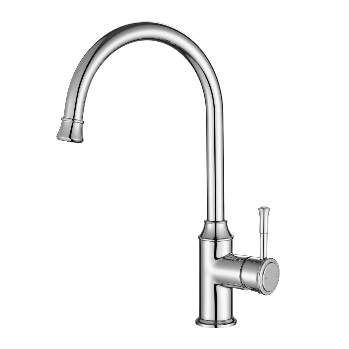 Montpellier - Polished Chrome Gooseneck Kitchen Mixer