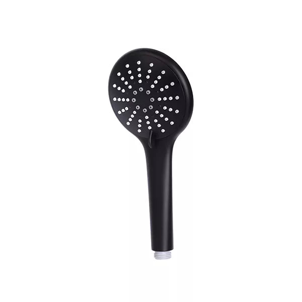Round - Matte Black Three-Function Hand Shower