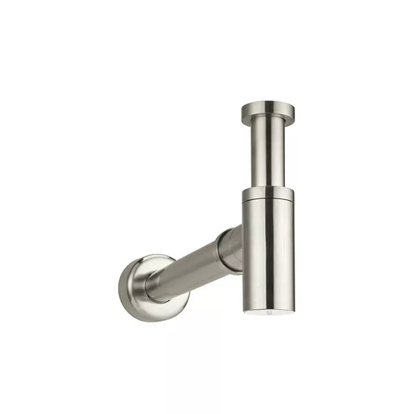 Round - Brushed Nickel Bottle Trap w 40mm Adapter