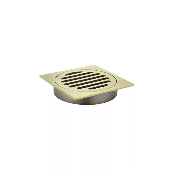 Square - Tiger Bronze Shower Drain w 100mm Outlet