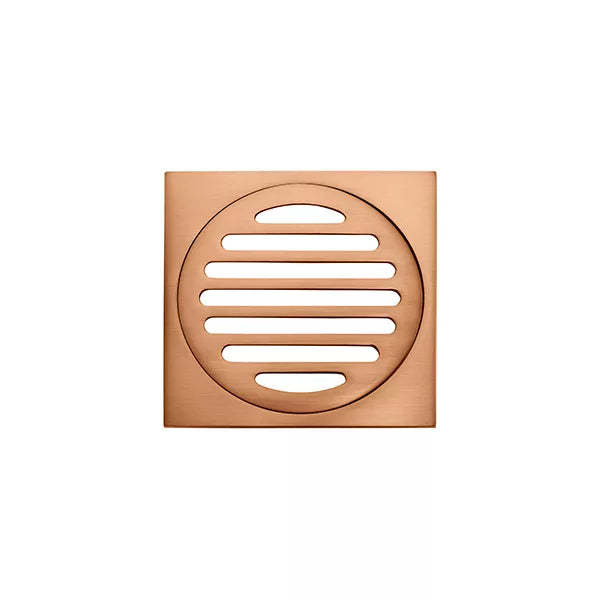 Square - Lustre Bronze Shower Drain w 100mm Outlet