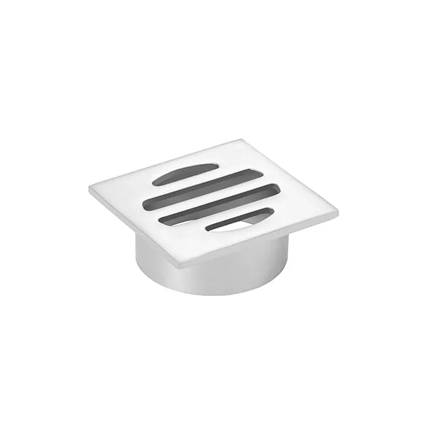 Square - Polished Chrome Shower Drain w 50mm Outlet