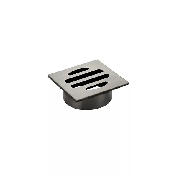 Square - Shadow Gunmetal Shower Drain w 50mm Outlet