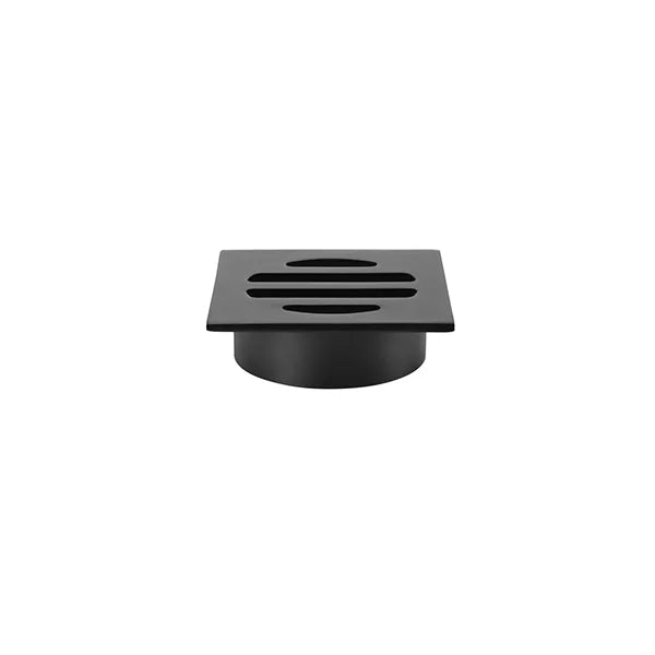 Square - Matte Black Shower Drain w 50mm Outlet