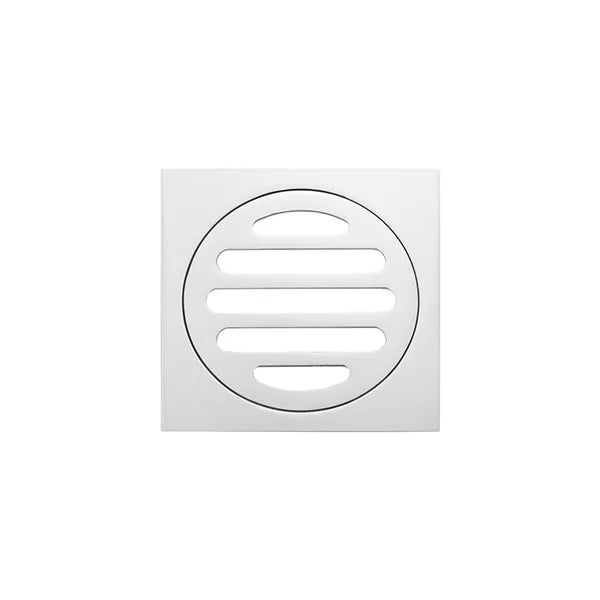 Square - Polished Chrome Shower Drain w 80mm Outlet