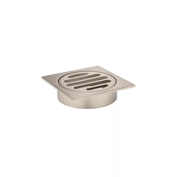 Square - Champagne Shower Drain w 80mm Outlet