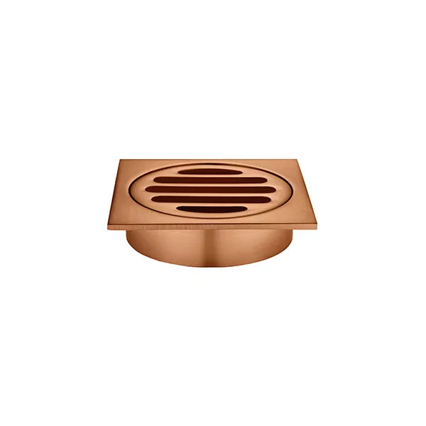 Square - Lustre Bronze Shower Drain w 80mm Outlet