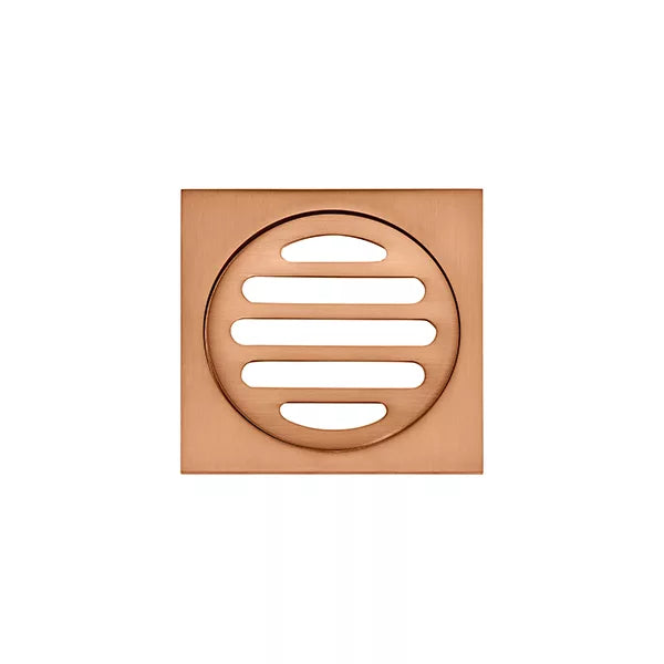 Square - Lustre Bronze Shower Drain w 80mm Outlet