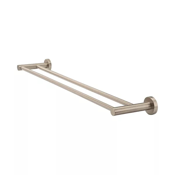 Round - Champagne 600mm Double Towel Rail