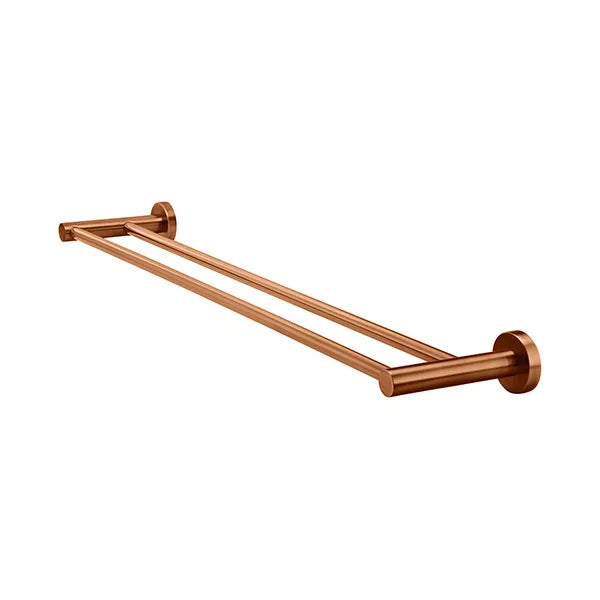 Round - Lustre Bronze 600mm Double Towel Rail