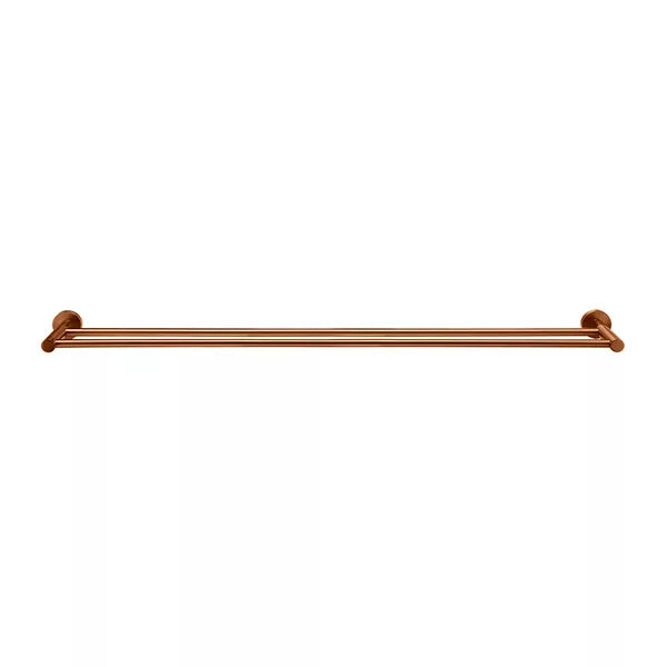 Round - Lustre Bronze 900mm Double Towel Rail