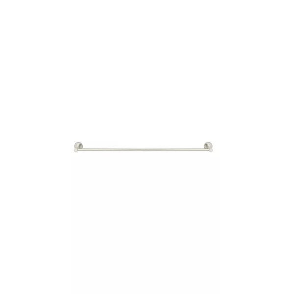 Round - Brushed Nickel 600mm Single Towel Rail