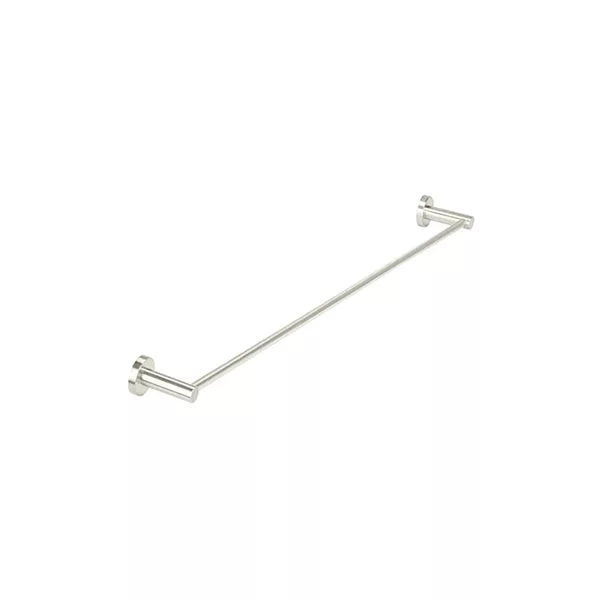 Round - Brushed Nickel 900mm Single Towel Rail