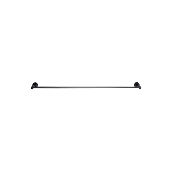 Round - Matte Black 900mm Single Towel Rail