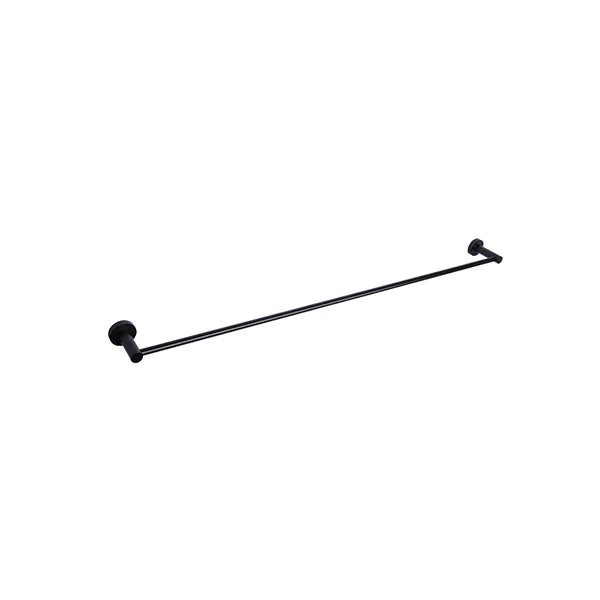 Round - Matte Black 900mm Single Towel Rail