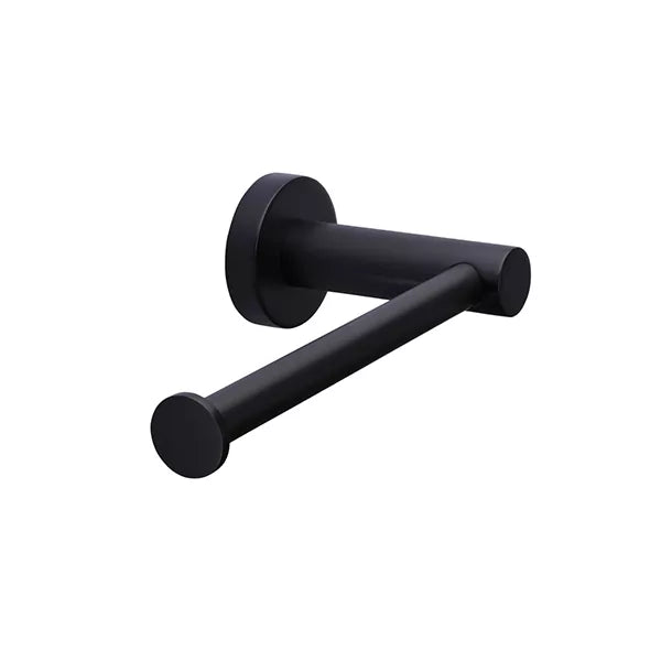 Round - Matte Black Toilet Roll Holder
