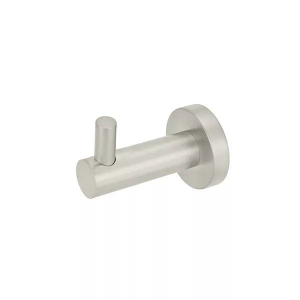 Round - Brushed Nickel Robe Hook