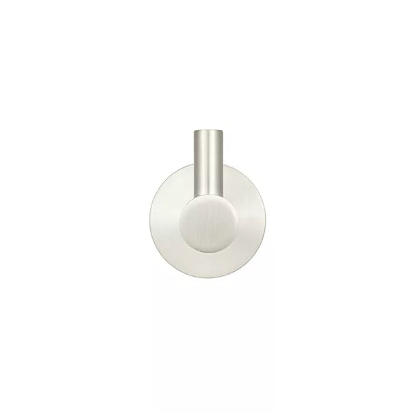 Round - Brushed Nickel Robe Hook