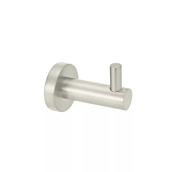 Round - Brushed Nickel Robe Hook