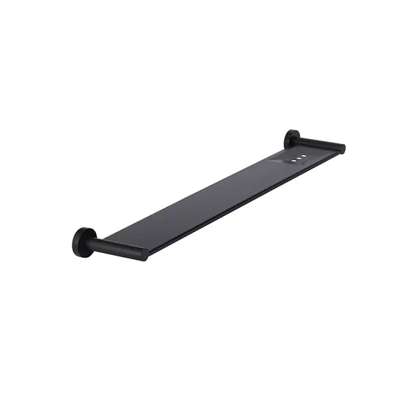 Round - Matte Black Shower Shelf