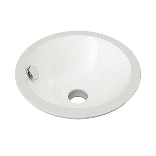 Mini Round Undermount Basin 260mm Gloss White