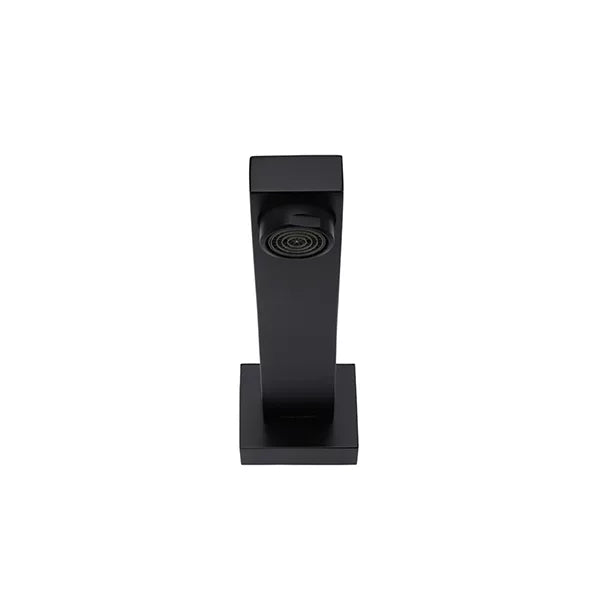 Square - Matte Black 200mm Wall Spout