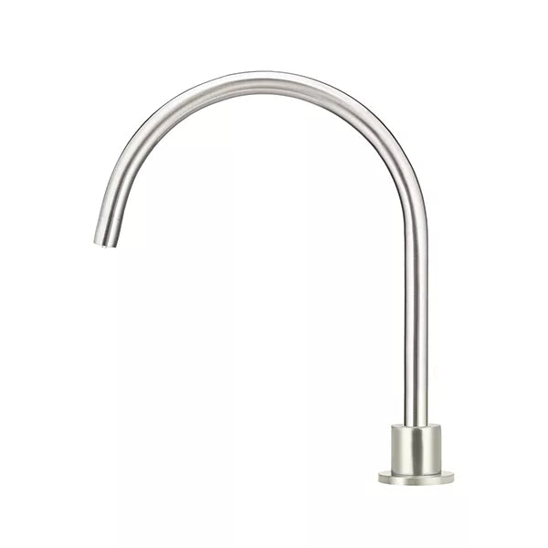 Round - Brushed Nickel High-Rise Swivel Hob Spout