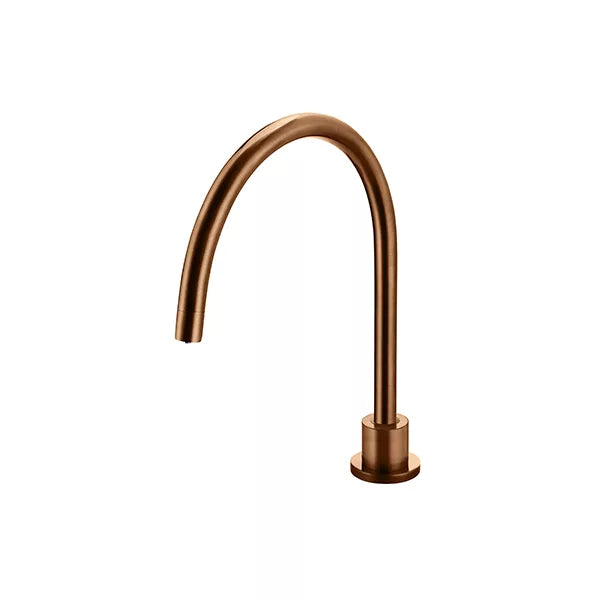 Round - Lustre Bronze High-Rise Swivel Hob Spout