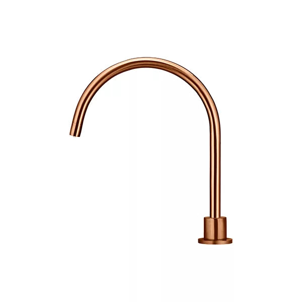 Round - Lustre Bronze High-Rise Swivel Hob Spout