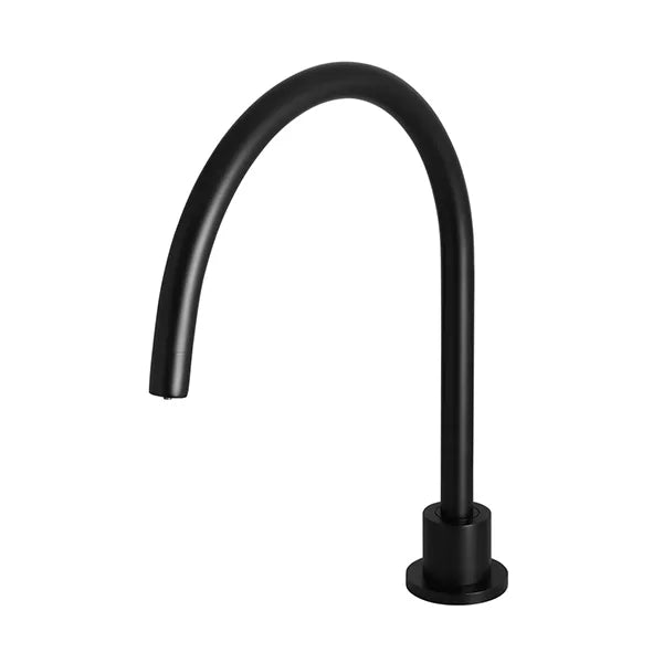 Round - Matte Black High-Rise Swivel Hob Spout